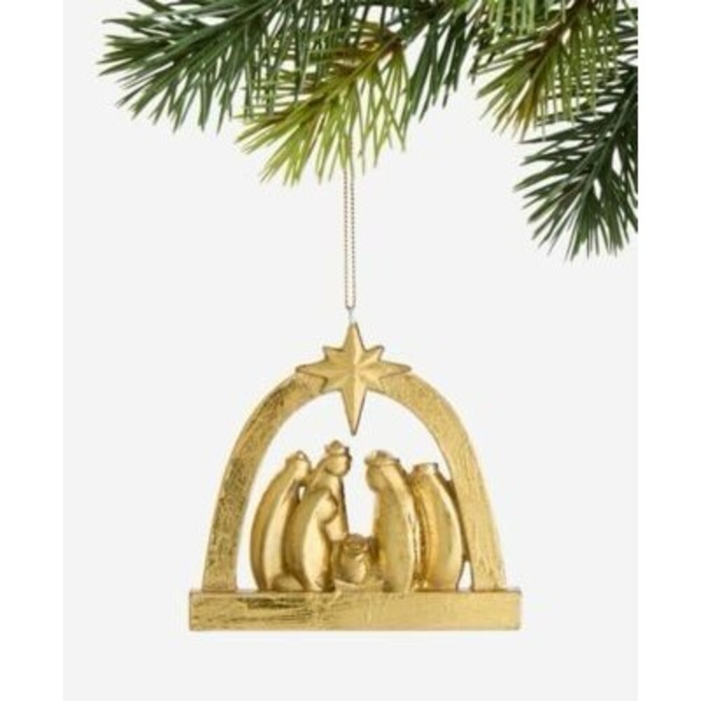 New Holiday Lane Blessed Arched Nativity Scene Ornament
